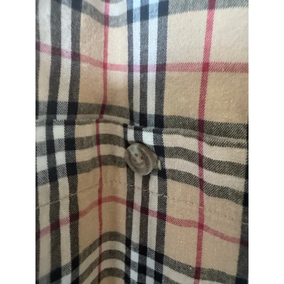 Raider Mens Casual Button Down Shirt XXL Beige Plaid - Picture 4 of 6